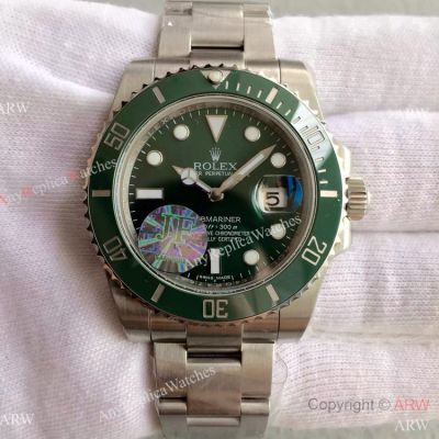 NEW UPGRADED Rolex Submariner Green Ceramic Replica Watch - SWISS ETA2836